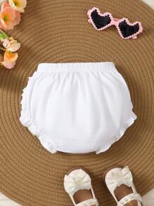 Nueva llegada de pantalones cortos casuales y simples de algodón lindos para niñas bebé para usar como ropa exterior