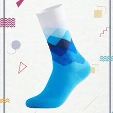 1 Pair Of Women Socks Summer Comfortable Breathable Art Socks Mid-Tube Socks Socks Short Tube Socks Interesting Socks Fashionable Socks Antibacterial Nylon Socks Happy Socks White And Blue Rhinestone Socks Anime Socks Designer Socks Valentine's Day Party Creative Personalized Fun Gifts Comfortable Breathable Gifts - Multicolor - View 9
