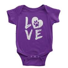 I Love My Dog Paw Print Infant One-Piece Romper Bodysuit And Toddler T-Shirt