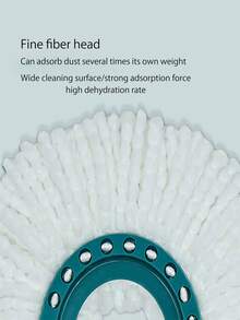 1/2pcs Replacement Microfiber Refill Mop Head Compatible With Leifheit Twist Mop, High Absorbency And Dust Collecting, Cleaning Tool Accessory - White - View 6