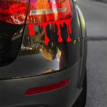Halloween Car Personalized Stickers Horror Fake Blood Splatter Decals Car Styling Hood, Tail Light Scratch Covers - Red and White - View 5