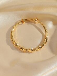 قطعة واحدة سوار أساور قابل للتعديل الحجم، متعدد الاستخدامات ، بسيط ، أوروبي وأمريكي الطراز ، شائع في الحفلات ، مجوف ، محفور بارز ، صيني الطراز ، عتيق ، أوازيس زهري ، متشابك ، مرصع للاستخدام اليومي