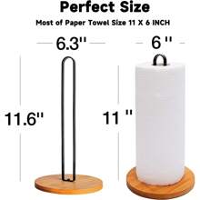 1pc Vertical Paper Towel Holder Light Luxury Iron Absorbent Paper Roll Paper Kitchen Paper Holder Premium No-Punch Desktop Paper Towel Holder - Multicolor - View 5