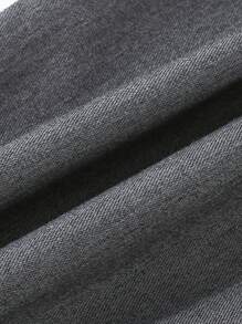 Young Boy Solid Casual Elastic Waist Long Pants, Spring & Autumn - Grey - View 7