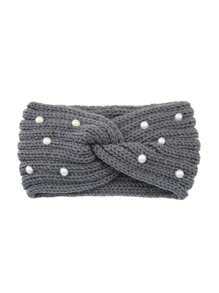 1 件女士仿珍珠针织头带，优雅耳罩扭曲发带，秋冬配饰 - 彩色 - 查看 15