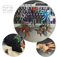 SileStart 2 Pcs Large Artificial Spider, Realistic Fake Spider - Hyper-Realistic Design For Trick Prop, April Fool's Day Props,Halloween Prank Props, Ideal For Nature Lovers & Displays Halloween Decoration - Multicolor - View 5