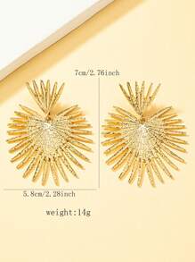Painted Personality Fan Shape Earrings