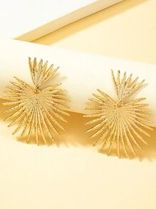 Painted Personality Fan Shape Earrings