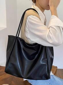 Bolso grande suave con gran capacidad para el aula, viajes, con diseño único para llevar en el hombro o debajo del brazo, bolso llamativo para mujeres para el trabajo, 2024 Nuevo