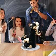 32 pièces Boules de décoration de gâteau, lot de sélection de gâteau à boule, boules de perle colorées pour décoration de gâteau, inserts pour cupcakes, décoration de gâteau pour thème de fête d'anniversaire, cadeau de mariage, décoration de gâteau