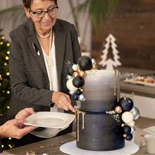 32 pièces Boules de décoration de gâteau, lot de sélection de gâteau à boule, boules de perle colorées pour décoration de gâteau, inserts pour cupcakes, décoration de gâteau pour thème de fête d'anniversaire, cadeau de mariage, décoration de gâteau