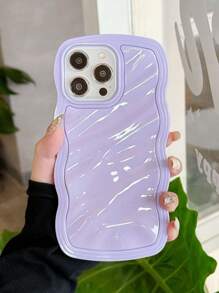 淡粉色二合一纯色波浪纹防摔保护套兼容IPhone15 ProMax 15Pro 15plus 14Promax 14Pro 14plus 13Promax 13Pro 12 11 XR苹果手机壳 - 粉色 - 查看 7