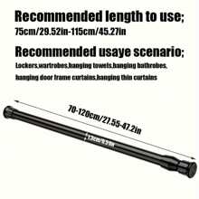 FEPK 1件/2件多功能弹簧拉杆,无需钻孔,易于安装,有黑色、白色和木纹可选,非常适合用作门帘杆、衣杆、衣柜杆、鞋架支架、毛巾杆等家居卫浴必备品。家居卫浴装饰秋季装饰卫浴配件返校季 - 彩色 - 查看 22
