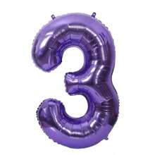 1pc Purple 40-Inch Digit Number Aluminum Foil Balloon For Birthday Party Decoration, Indoor/Outdoor Anniversary Celebration, Graduation Season And Wedding Celebration, Back To School Valentine Day