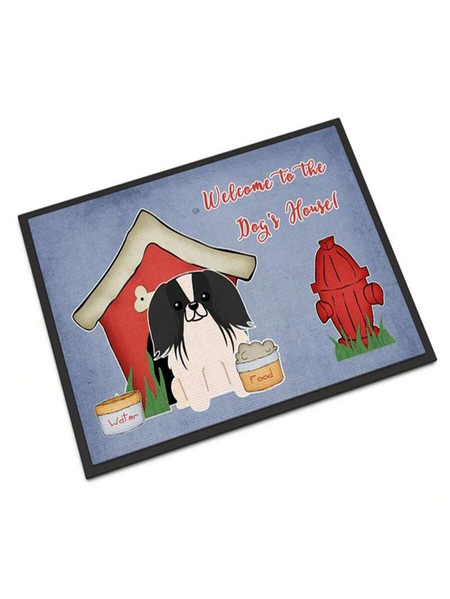 Dog House Collection Pekingnese Black White Indoor Or Outdoor Mat - 24 X 0.25 X 36 In. - trắng - Xem 1