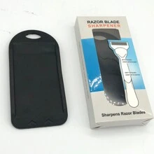 Men's Razor Blade Sharpener & Cleaner, Rubber Razor Blade Slide Sharpener, Portable Rubber Razor Blade Sharpener, Razor Cleaning Tools - Black - View 3