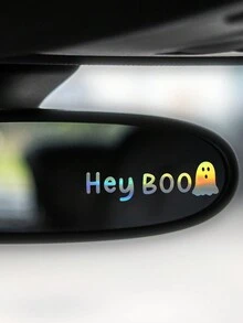RandySticker Oye cariño Espejo retrovisor de coche personalizado con tema de vacaciones de Halloween espeluznante, decoración de espejo de maquillaje, pegatinas espeluznantes, pegatinas para ventanas, calcomanías para pared - multicolor - Ver 9