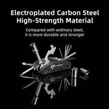 ROCKBROS Bicycle Repair Combination Tool Multifunctional Folding Kit Black Gj1601 Bicycle Multifunctional Tool 16-In-1 Folding Repair Kit Black - Black - View 2