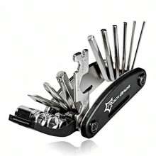ROCKBROS Bicycle Repair Combination Tool Multifunctional Folding Kit Black Gj1601 Bicycle Multifunctional Tool 16-In-1 Folding Repair Kit Black - Black - View 1