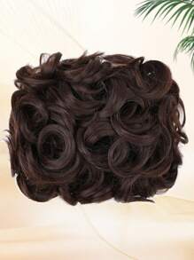 Short Messy Curly Dish Hair Bun Extension Easy Stretch Hair Combs Clip In Ponytail Extension Scrunchie Chignon Tray Ponytail Hairpieces For Women Girls Daily Party Wedding