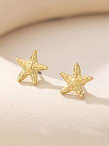 1 Paar modische, elegante, zarte Ohrstecker mit Seestern-Motiv