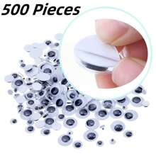 300/500/1000 Mắt Googly Tự Dính, 8mm -15mm Màu Đen Ngọ nguậy Mắt Googly Có Tự Dính Mắt Ngọ Tự Dính Đen Trắng Mắt Googly Tròn Nhựa Màu Đen Mắt Ngọ nguậy Tự Dính Để Trang Trí Đồ Thủ Công 8mm 10mm 12mm 15mm - Đen và trắng - Xem 14
