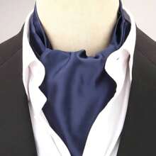 Bufanda larga reversible retro para hombre, bufanda casuales de caballero, bufanda formal de negocios para primavera, otoño e invierno, accesorios de camisa de traje de fiesta casual estilo ascot, excelente regalo boho