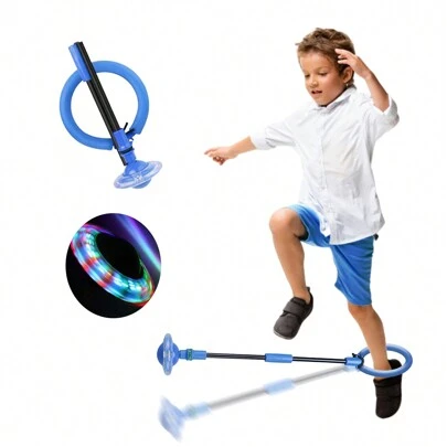 ANTSAY Skip it Ball,Ankle Skip Ball, Bola de Saltar, Juguete Plegable para Saltar la Cuerda para Fitness, Pelota giratoria con Purpurina Colorida
