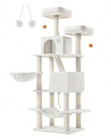 Feandrea Cat Trees & Condos - 白色 - 查看 1