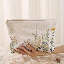 Túi đựng đồ trang điểm bằng vải nhung họa tiết thực vật, Túi đựng mỹ phẩm có khóa kéo nhẹ Phong cách ngọt ngào Dụng cụ sắp xếp đồ dùng vệ sinh đa năng, Quà tặng cho các bạn gái Phụ nữ Bạn bè cho trường học Túi mỹ phẩm Trở lại Đồ dùng học tập Hộp đựng mỹ phẩm Đồ dùng học tập Túi sắp xếp Đồ dùng trong phòng - Nhiều màu - Xem 6
