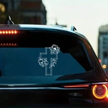 Car Cross Decal Faith Bumper Decal Cross Floral Sticker For Car,Laptop,Bottle Etc. - White - View 4