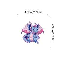 50 Stück/Packung Drachen Mythologie Tier Doodle Aufkleber, süße Cartoon lustige ästhetische Aufkleber Pack für Instrumentenzubehör, Gitarre, Scrapbooking, selbstklebende Papeterie, Karten, Umschläge, Geschenke, Teenager Party Zubehör, Belohnungen, Motivationsaufkleber, Kartenaufkleber, süße Aufkleber - Weiss - Übersicht 4