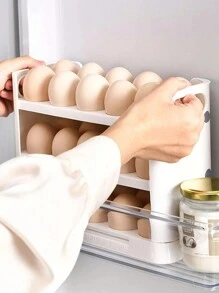3 Capas/30 Rejillas Para Huevos Para Refrigerador, Huevera Para Refrigerador, Cajón Para Huevos Para Refrigerador, Caja De Almacenamiento De Huevos Frescos Para Nevera