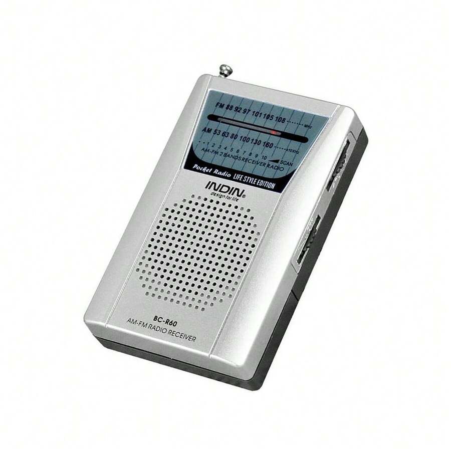 INDIN BC-R60 AM רדיו FM רדיו נייד, כוח רדיו בגודל כיס על ידי סוללה 2AA ...