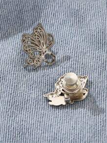 1 szt. Wysokiej jakości motylkowa klamra do ściągania talii, szpilki do spodni, guziki do kołnierzyka, szpilki do broszek dla kobiet, trwała, modna, odpinana spinka do spodni, dżinsy, spódnice, akcesoria do torebek ze spodniami dla dziewcząt, studentek