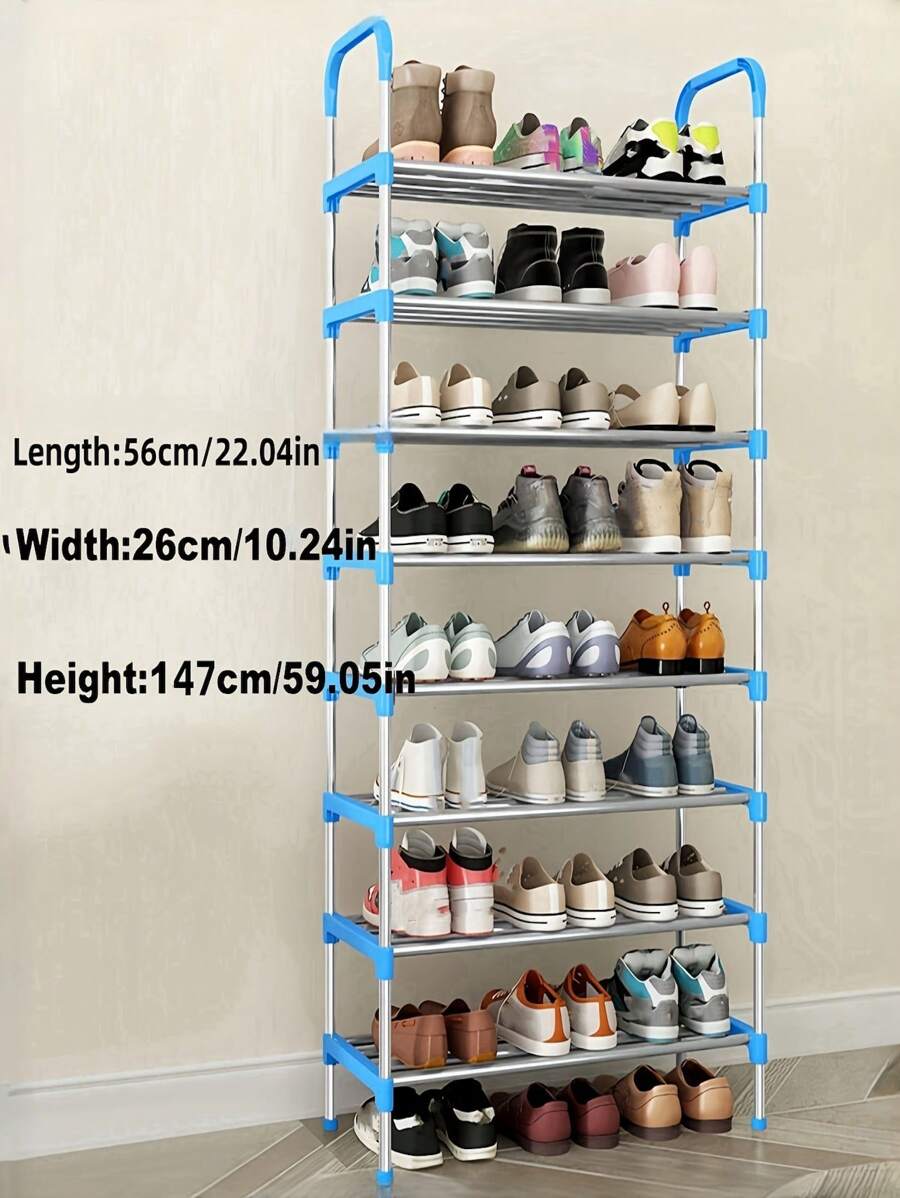 Foldable Shoe Racks - ブルー - チェックする 1