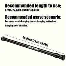 FEPK 1件/2件多功能弹簧拉杆,无需钻孔,易于安装,有黑色、白色和木纹可选,非常适合用作门帘杆、衣杆、衣柜杆、鞋架支架、毛巾杆等家居卫浴必备品。家居卫浴装饰秋季装饰卫浴配件返校季 - 彩色 - 查看 16