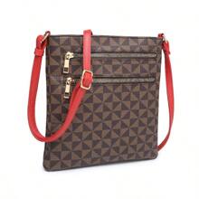 TEPILTE Multi-Zip Pocket Crossbody Bag With Shoulder Bag, Lightweight Travel Bag Women's Retro Shoulder Bag, Daily Mobile Wallet Messenger Bag Envelope Bag, Daily Commute To Work, Shopping, Travel - RD/CF - 查看 3