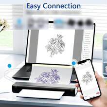 Phomemo Tattoo Stencil Printer, M08F Themal Tattoo Printer Machine With 10pcs Tattoo Transfer Printer Paper, Tattoo Kit For Beginners & Artists, Compatible With Phone & PC - Black - View 7