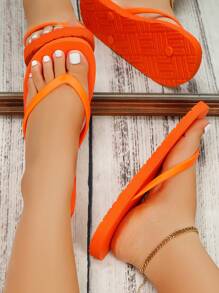 Women's 2025 Summer New Style Outdoor Thong Slippers, Non-Slip, Suitable For Bathroom, Beach, Couple,