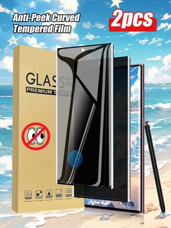 2pcs Anti-Spy Tempered Glass Screen Protector, Privacy Protection, Anti-Scratch, Compatible With Galaxy S21/S22/S23/S24 Ultra/S24 FE/Galaxy S25 Ultra/S25