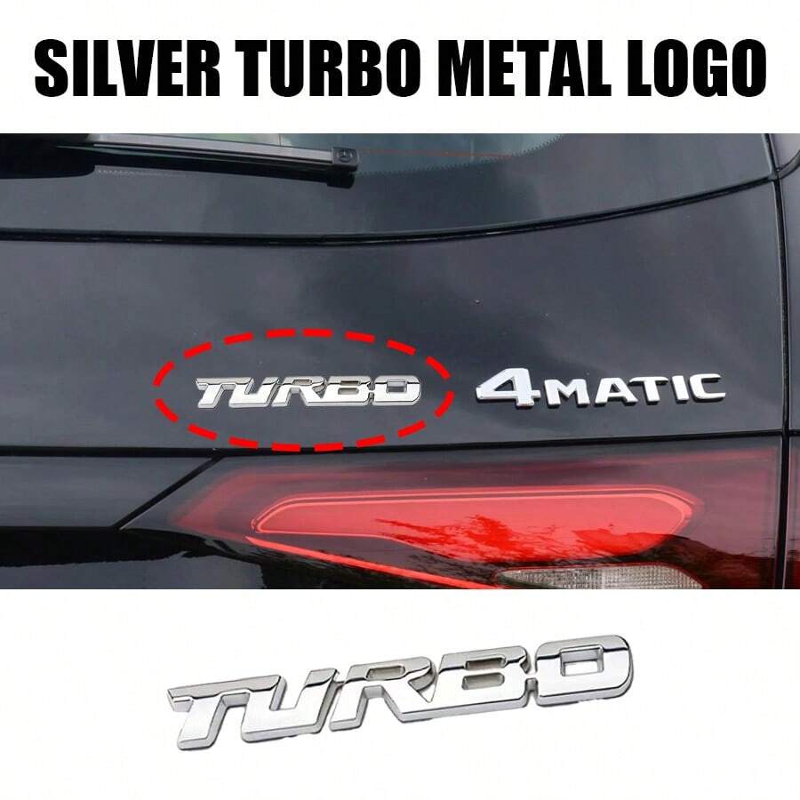1入組使用先進的3d金屬渦輪徽章 - 大型turbo鋅合金貼紙,適用於所有汽車升級您的汽車 - 黑色 - 查看 1
