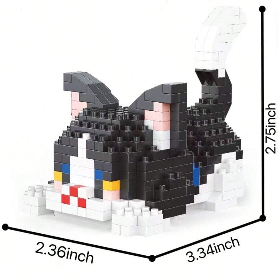 421pcs Adult Manual Assembly Micro Particle Cow Cat Brick Building ...