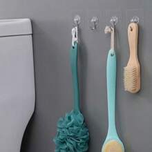 100pcs Super Sticky Transparent Wall Hooks, Removable No Drill Hooks For Kitchen, Bathroom, Bedroom, Living Room, Multi-Function Hooks, Suitable For Party, Christmas, Valentine's Day Decor, Minimalist, Wedding Decor, Boho, Bathroom & Kitchen Accessories, Home Decoration