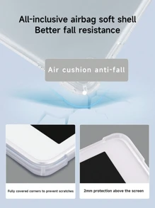 淡粉色 1 件心形磁带图案平板电脑保护壳，防摔，带笔槽，睡眠/唤醒功能，兼容三星、华为、小米和 iPad