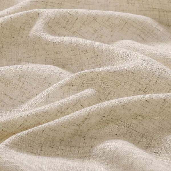 1 pieza Cortina de lino de unicolor de estilo minimalista, suave y con aislamiento térmico para sala de estar o dormitorio