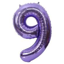 1pc Purple 40-Inch Digit Number Aluminum Foil Balloon For Birthday Party Decoration, Indoor/Outdoor Anniversary Celebration, Graduation Season And Wedding Celebration, Back To School Valentine Day