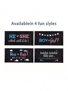 1set Gender Reveal Balloon Drop Bag | He Or She, What Will It Be?Baby Shower Family Decorations Gifts