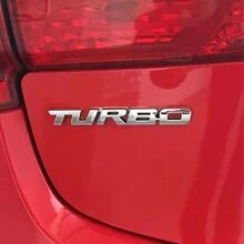 1入組使用先進的3d金屬渦輪徽章 - 大型turbo鋅合金貼紙,適用於所有汽車升級您的汽車 - 黑色 - 查看 2