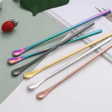 304 Stainless Steel Long Handle Stirring Spoon, Coffee/Tea Iced Drink Spoon, Bar & Kitchen Utensil, Mixing & Seasoning Tool Back To School - Multicolor - View 7